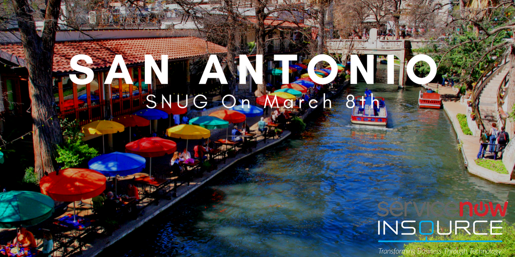 ServiceNow Group at San Antonio, TX Snug on March 8th